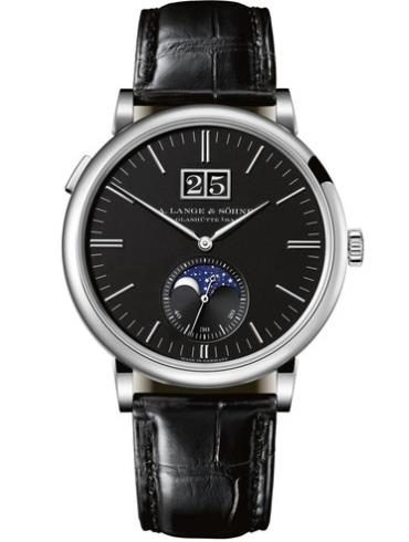 朗格SAXONIA MOON PHAS384.029黑色表盘