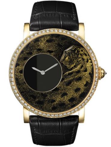 卡地亚创意宝石腕表系列HPI00700黄金表扣