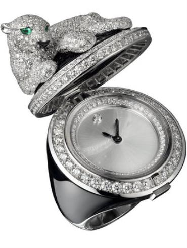 卡地亚创意宝石腕表系列HPI00693白金表扣