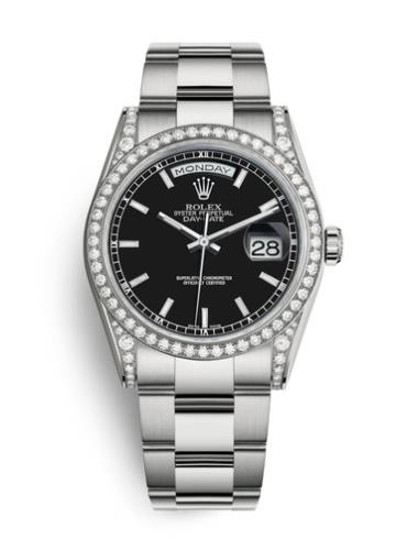 劳力士星期日历型36毫米白金镶钻男表118389-0120
