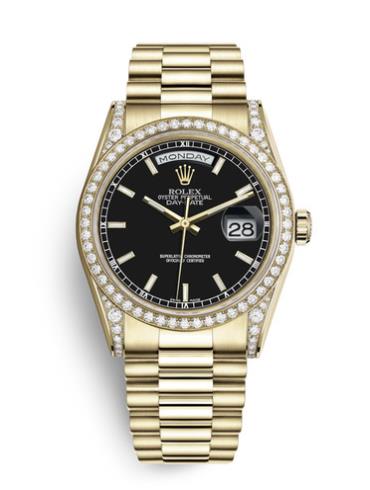 劳力士星期日历型36毫米黄金镶钻男表118388-0120
