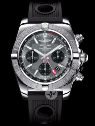 百年灵机械计时GMT终极计时腕表系列AB042011/F561黑海洋竞赛胶带