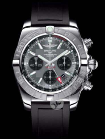 百年灵机械计时GMT终极计时腕表系列AB042011/F561黑深潜胶带