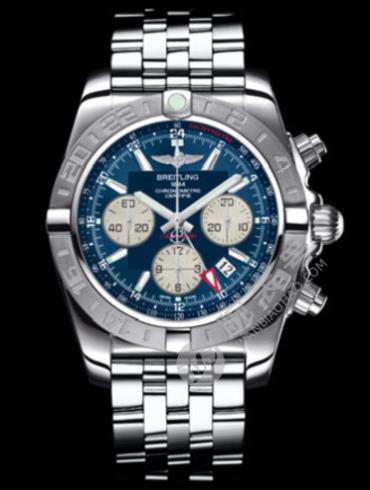 百年灵机械计时GMT终极计时腕表系列AB042011/C851飞行员钢带