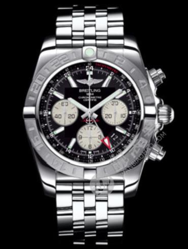 百年灵机械计时GMT终极计时腕表系列AB042011/BB56飞行员钢带