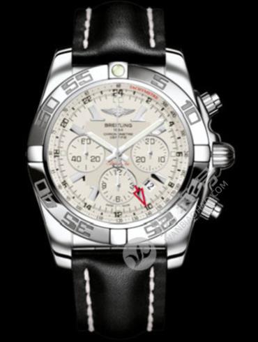 百年灵机械计时GMT腕表系列AB041012/G719黑皮带