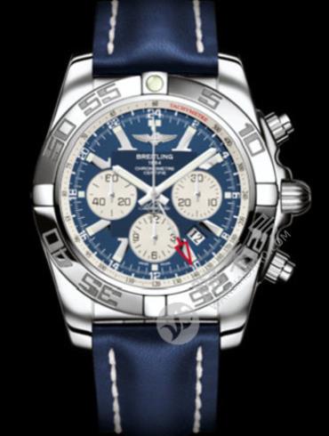 百年灵机械计时GMT腕表系列AB041012/C834蓝皮带