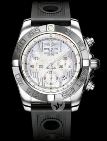百年灵机械计时终极计时腕表系列AB011011/A691珍珠色表盘