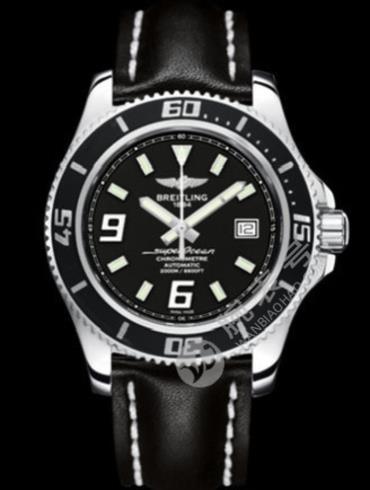 百年灵超级海洋44腕表系列A17391A8/BA77黑皮带