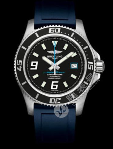 百年灵超级海洋44腕表系列A1739102/BA79蓝深潜胶带