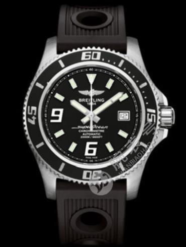 百年灵超级海洋44腕表系列A1739102/BA77黑海洋竞赛胶带