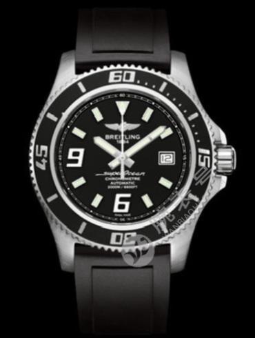 百年灵超级海洋44腕表系列A1739102/BA77黑深潜胶带
