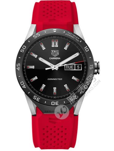 泰格豪雅TAG Heuer Connected红色表带