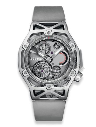 宇舶NoveltiesTechframe 法拉利陀飞轮 计时蓝宝石白金腕表408.JW.0123.RX