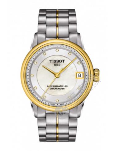 Tissot  天梭豪致系列天文台认证款钢带80机芯机械女表T0862082211600