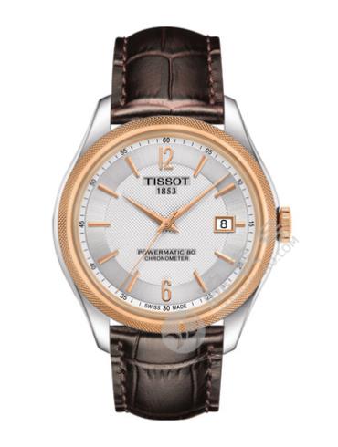 Tissot  天梭宝环系列天文台认证款皮带80机芯机械男表T1084082603700