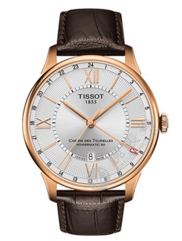 Tissot  天梭杜鲁尔系列皮带80机芯机械男表T0994293603800