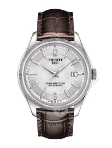 Tissot  天梭宝环系列天文台认证款皮带80机芯机械男表T1084081603700