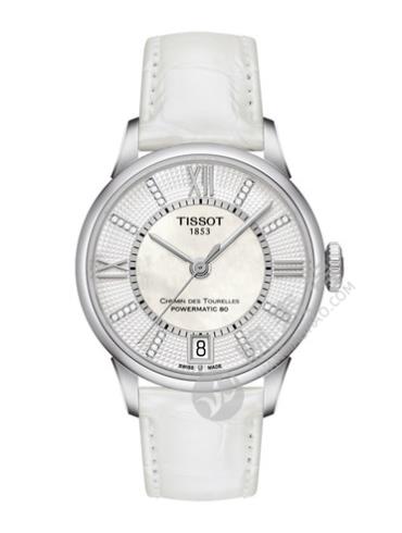 Tissot  天梭杜鲁尔系列皮带80机芯机械女表T0992071611600