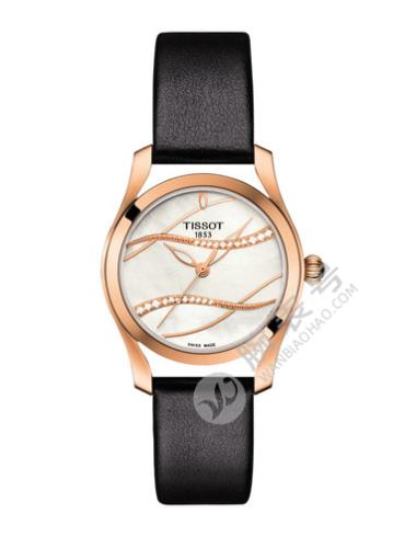 Tissot  天梭海浪系列皮带石英女表T1122103611100