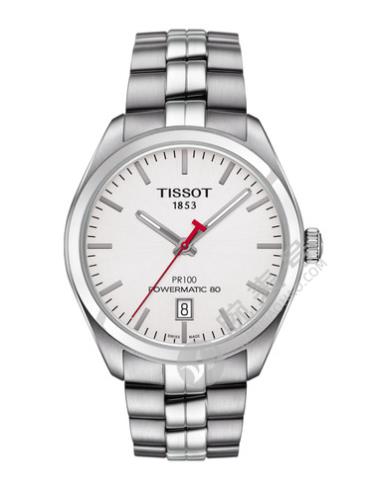 Tissot  天梭PR100系列钢带机械男表2018亚运会特别款T1014071101100