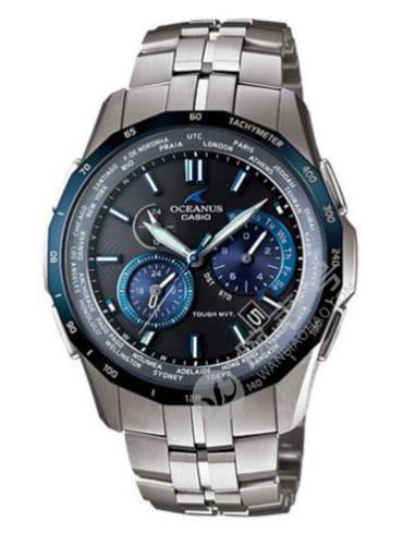 CASIO卡西欧OCEANUS ANALOGUE指针系列OCW-S1400D-2A黑色表盘