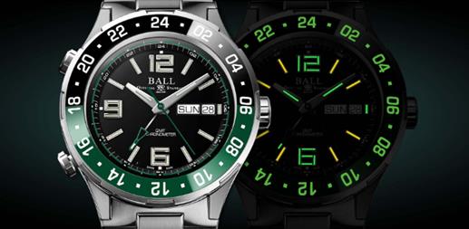 Ball推出限量版绿色和黑色Roadmaster Marine GMT潜水表