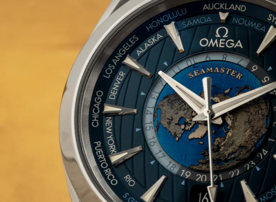 欧米茄Seamaster Aqua Terra 150M同轴大师计时码表GMT Worldtimer 43mm