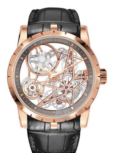 罗杰·杜彼Roger Dubuis Excalibur王者系列Automatic Skeleton自动上链镂空金质腕表RDDBEX0698